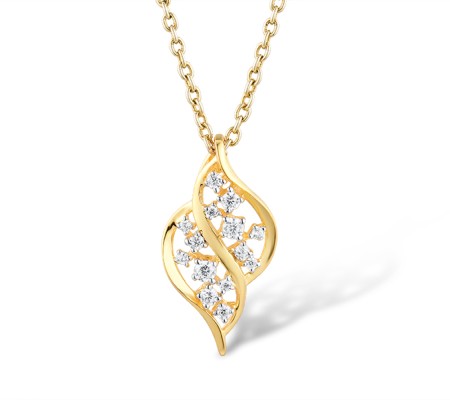 14KYW Pendant Diamond (P314570DIA14KYW)