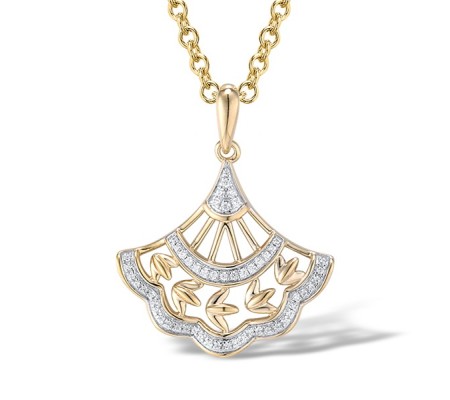14KYW Pendant Diamond (P315023DIA14KYW)
