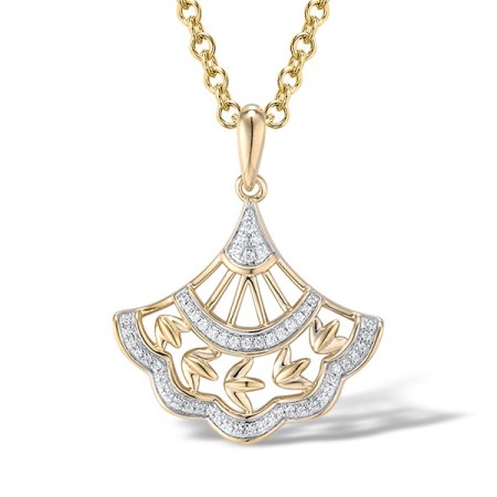 14KYW Pendant Diamond (P315023DIA14KYW)