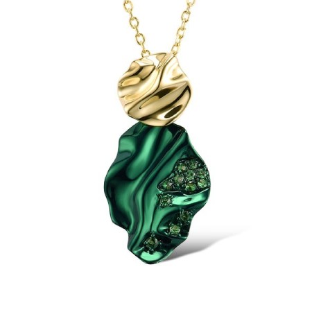 9KYw/ Green e-coating Pendant Green Garnet (P315395GNG9YAG)
