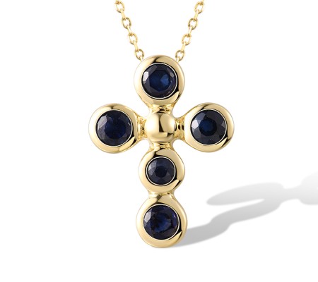 14KY Pendant Blue Sapphire without chain (P315737ASAP14KY)