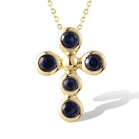 14KY Pendant Blue Sapphire without chain (P315737ASAP14KY)