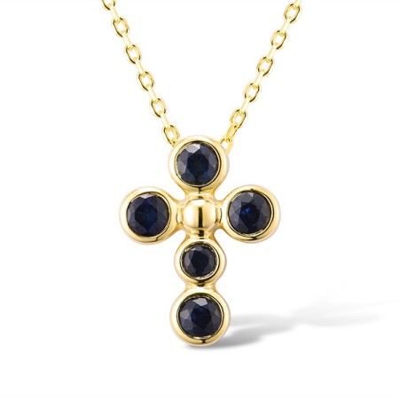 14KY Pendant Blue Sapphire (P315737SAP14KY)