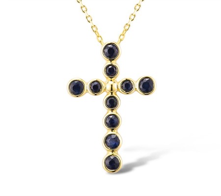 14KY Pendant Blue Sapphire (P315738SAP14KY)