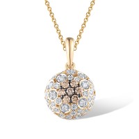 14KYWB Pendant Brown Diamond,Diamond without chain (P315817BRW14KYWB)