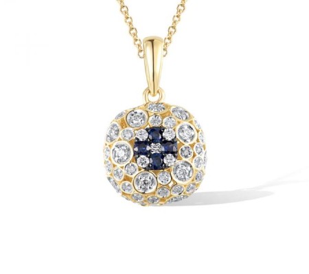 14KYWB Pendant Blue Sapphire,Diamond (P315818SAP14KYWB)