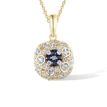 14KYWB Pendant Blue Sapphire,Diamond (P315818SAP14KYWB)