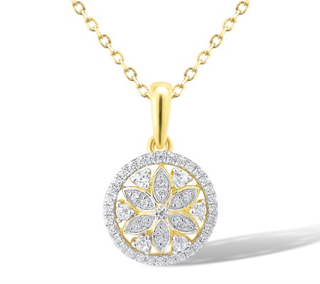 14KYW Pendant Diamond (P315864DIA14KYW)