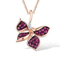 14KRWB Pendant Diamond,Ruby without chain (P315923RUY14KRWB)