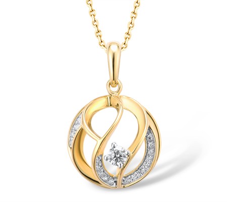 14KYW Pendant Diamond (P315924DIA14KYW)
