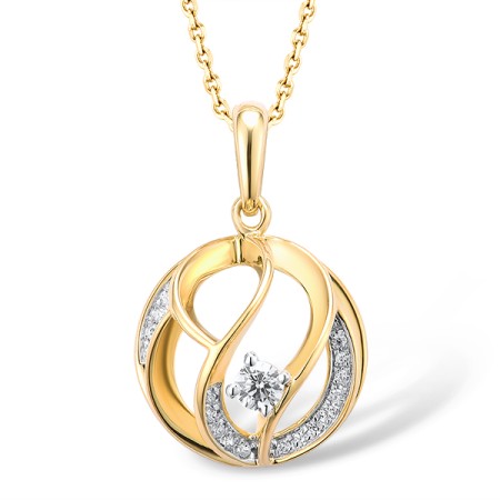 14KYW Pendant Diamond (P315924DIA14KYW)