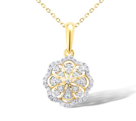 14KYW Pendant Diamond (P315952DIA14KYW)