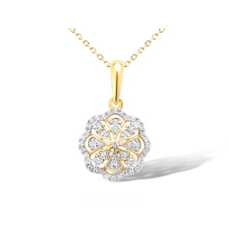 14KYW Pendant Diamond (P315952DIA14KYW)