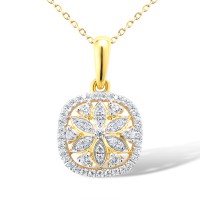 14KYW Pendant Diamond (P315953DIA14KYW)