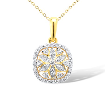 14KYW Pendant Diamond (P315953DIA14KYW)