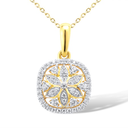 14KYW Pendant Diamond (P315953DIA14KYW)