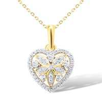 14KYW Pendant Diamond (P315954DIA14KYW)