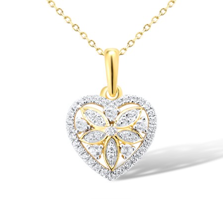 14KYW Pendant Diamond (P315954DIA14KYW)