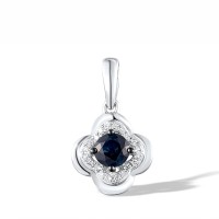 14KWB Pendant Blue Sapphire,Diamond (P315997SAP14KWB)