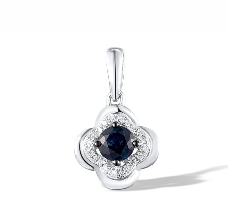 14KWB Pendant Blue Sapphire,Diamond (P315997SAP14KWB)
