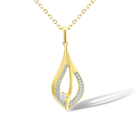 14KYW Pendant Diamond (P315999DIA14KYW)