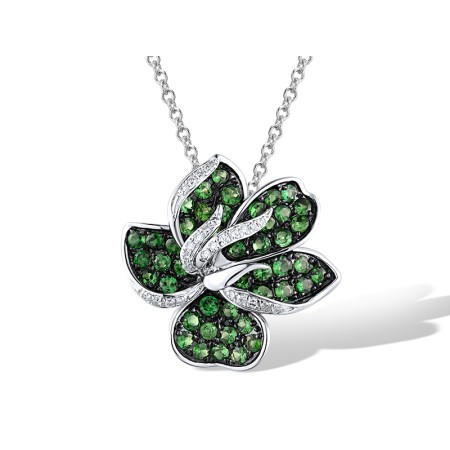 14KWB Green Garnet Pendant (P316176GNG114KWB)