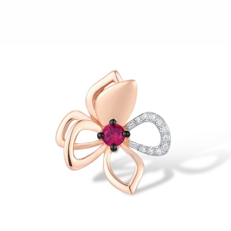 14KRWB Pendant Diamond,Ruby (P316195RUY14KRWB)