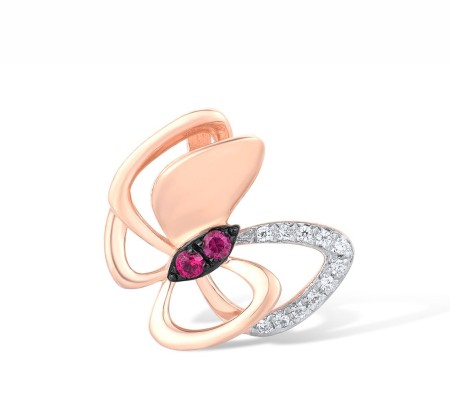 14KRWB Pendant Diamond,Ruby (P316196RUY14KRWB)