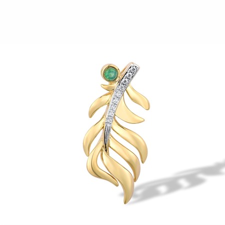 14KYW Pendant Diamond,Emerald (P316208EMR14KYW)