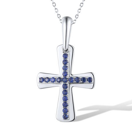 9KW Pendant Created Sapphire with out chain (P316252CRS9KW)