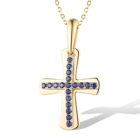 9KY Pendant Created Sapphire without chain (P316252CRS9KY)