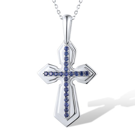 9KW Pendant Created Sapphire without chain (P316253CRS9KW)