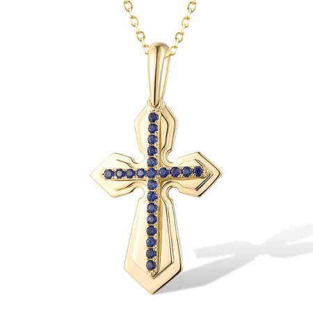 9KY Pendant Created Sapphire without chain (P316253CRS9KY)