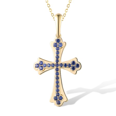 9KY Pendant Created Sapphire without chain (P316255CRS9KY)