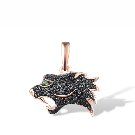 14KRB Pendant Black Diamond,Green Garnet (P316394BDG14KRB)