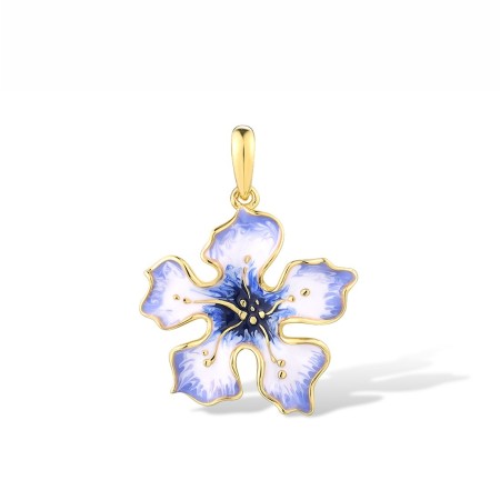 Sterling Silver w/ Yellow Plating Pendant Enamel (P316400ENASY925)