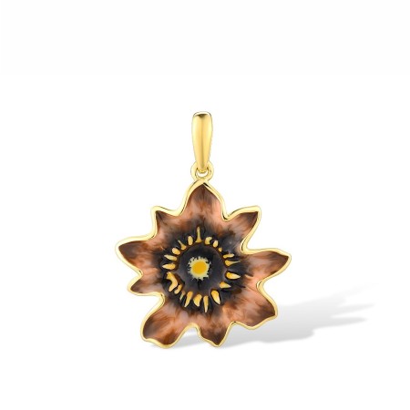Sterling Silver w/ Yellow Plating Pendant Enamel (P316401ENASY925)