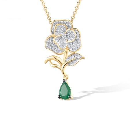 14K1YWB Pendant Diamond,Emerald (P316412EMR14K1YWB)