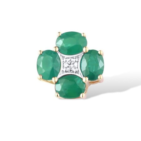 14KYW Pendant Diamond,Emerald (P316881EMR14KYW)