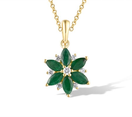 14KY Pendant Diamond,Emerald (P316941EMR14KY)