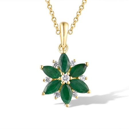 14KY Pendant Diamond,Emerald (P316941EMR14KY)