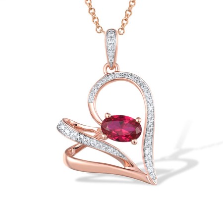 14KRW Pendant Diamond,Ruby (P316956RUY14KRW)