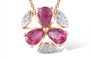 14KRW Pendant African Ruby,Diamond without chain (P316960RUB14KRW)