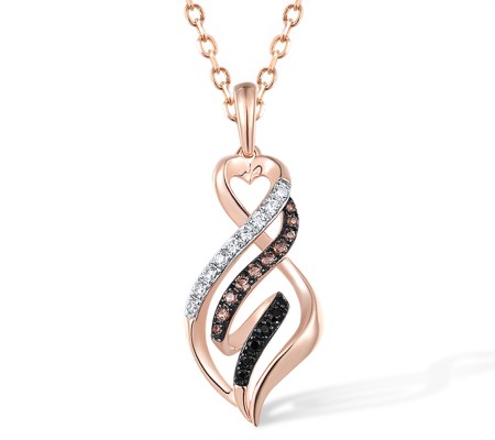 14KRWB Pendant Black Diamond,Brown Diamond,Diamond (P316976BBWD14KRWB)