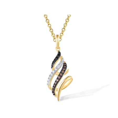 14KYWB Pendant Diamond,Black Diamond,Brown Diamond (P316977BBWD14KYWB)