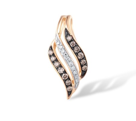 14KRWB Pendant Brown Diamond,Diamond (P317024BRW14KRWB)