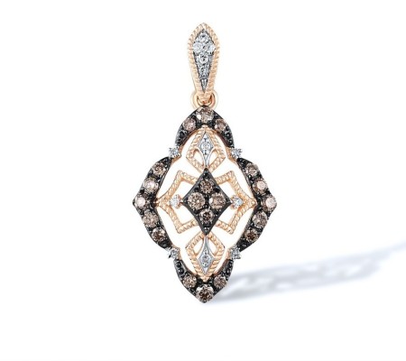 14KRWB Pendant Brown Diamond,Diamond (P317025BRW14KRWB)