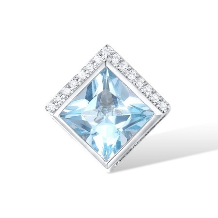 14KW Pendant Blue Topaz (Sky Blue),Diamond (P317043BKT14KW)