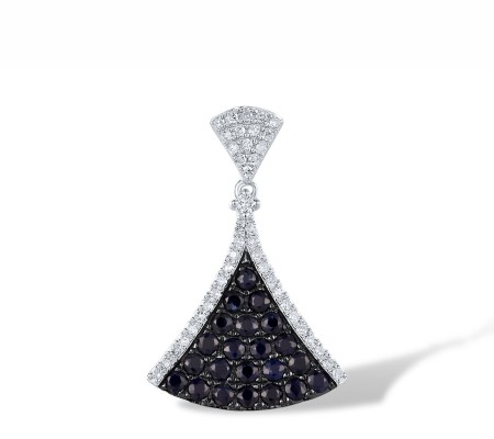 14KWB Pendant Blue Sapphire,Diamond (P317157SAP14KWB)