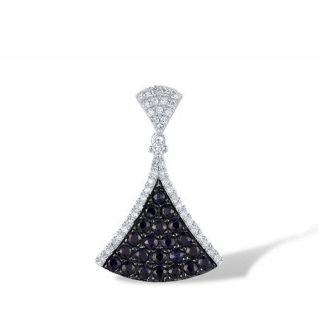 14KWB Pendant Blue Sapphire,Diamond (P317157SAP14KWB)